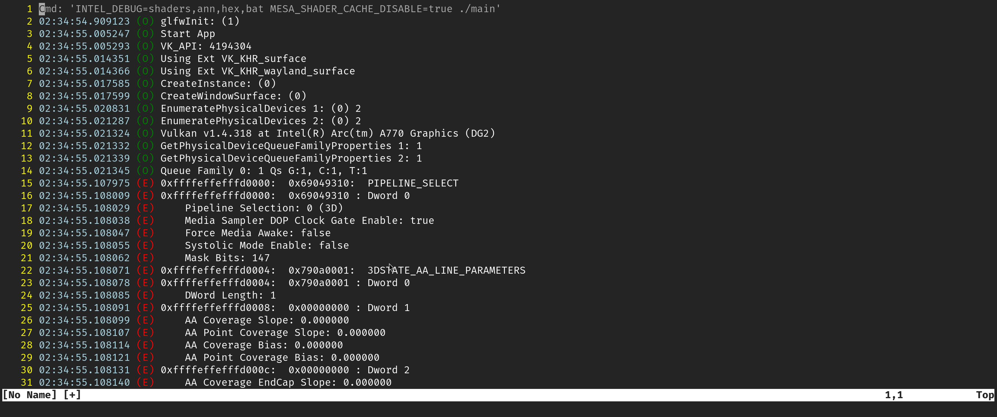 Screenshot of the above command piped into neovim with the syntax highlighting